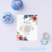 ブルグ素朴ンディブルーフローラ結婚ズ チラシ (シングル)