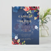 ブルグ素朴ンディブルーフローラ結婚ズ 招待状 (スタンド正面)