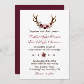 ブルグ素朴ンディマルサラフローラ結婚ズ 招待状 (正面/裏面)