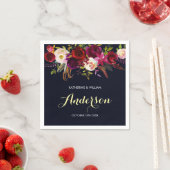 ブルグ素朴ンディ・マルサラ海軍フローラ結婚ズ スタンダードカクテルナプキン (インサイチュ)