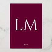 ブルグ結婚ンディ(レトロ点々のある) 箔招待状 (裏面)