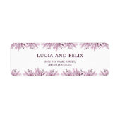 ブルグ葉ンディ結婚差出人住所 ラベル (正面)