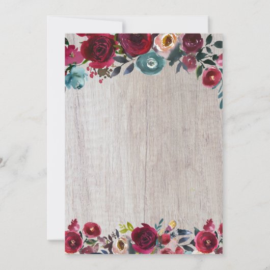 ブルゴエレガントンディ海軍フローラ第60歳誕生日パーティー 招待状 (裏面)