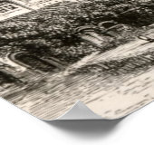 ブルゴス大聖堂スペイン城ゴシック様式の尖塔ヴィンテージ ポスター (角)