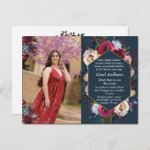 ブルゴモダンンディ海軍のフローラ写真が日付を保存 案内ポストカード (正面/裏面)