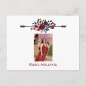 ブルゴモダンンディ海軍のフローラ写真が日付を保存 案内ポストカード (裏面)