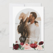 ブルゴンディアーチフローラブライダルシャワー招待状 招待状 (裏面)