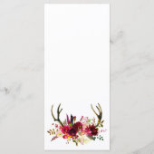 ブルゴンディシンプルフローラ3コース結婚のメニュー メニュー (裏面)