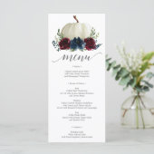 ブルゴンディネービーパンプキン秋の結婚式メニュー メニュー (スタンド正面)