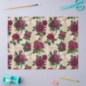 ブルゴンディバラヴィンテージ新聞デコパージュ 薄葉紙 (クラフト)