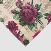 ブルゴンディバラヴィンテージ新聞デコパージュ 薄葉紙 (詳細)