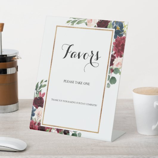 ブルゴンディフラワーズ結婚式の引き出物お願いします 台座サイン (インサイチュ)