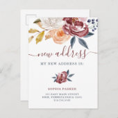 ブルゴンディフローラ |新しい住所の移動のお知らせ ポストカード (正面/裏面)