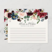 ブルゴンディブーケ |ベビーシャワーアドバイス ポストカード (正面/裏面)