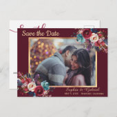 ブルゴンディ海軍のフローラモダン写真保存日 案内ポストカード (正面/裏面)