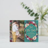 ブルゴンディ海軍のフローラ，緑の写真に日付を保存 案内ポストカード (スタンド正面)