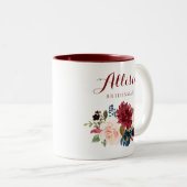 ブルゴンディ海軍水色フローラ ツートーンマグカップ (正面右)