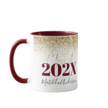 ブルゴンディ金ゴールドグリッター卒業エレガント台本mu