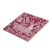 ブルゴンディ・ディア・ヘッジホッグ・ウッドランド森林動物  タイル (側面)