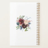 ブルゴンディ・ネイビーフローラ幾何学 プランナー手帳 (裏面)