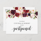 ブルゴンディ・花模様結婚ズの解散延期 ポストカード (正面/裏面)