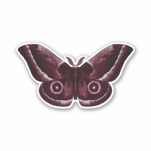 ブルゴーシック蛾 シール (正面)