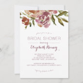 ブルゴーディマルサラ秋フローラブライダルシャワー 招待状 (正面)
