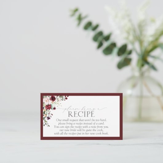 ブルゴーニエレガントーフローラお願いレシピ エンクロージャーカード (スタンド正面)