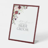 ブルゴーニエレガントー水彩フローラ日付アイディア 台座サイン (正面)