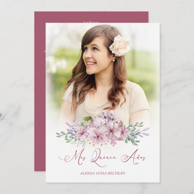 ブルゴーニスペインのーMis XVアニョス写真フローラガーランド (正面/裏面)