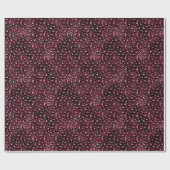 ブルゴーニヒョウ印刷フェイクグリッター ラッピングペーパー (フラット)
