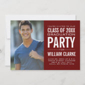 ブルゴーニモダンュの男性卒業パーティー 招待状 (正面)