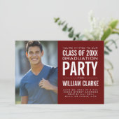 ブルゴーニモダンュの男性卒業パーティー 招待状 (スタンド正面)