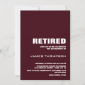 ブルゴーニモダンー退職金パーティー 招待状 (正面)