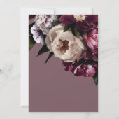 ブルゴーニモダンー&クリーム牡丹フローラ結婚ズ 招待状 (裏面)