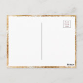 ブルゴーニモノグラムフローラ金ゴールドありがとう ポストカード (裏面)