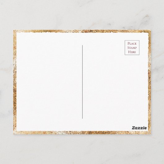 ブルゴーニモノグラムフローラ金ゴールドありがとう ポストカード (裏面)