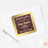 ブルゴーニュおよび金ゴールド製品の包装ラベルカスタム スクエアシール (封筒)