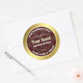 ブルゴーニュおよび金ゴールド製品の包装ラベルカスタム ラウンドシール (封筒)