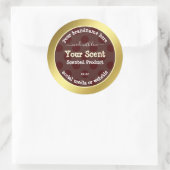 ブルゴーニュおよび金ゴールド製品の包装ラベルカスタム ラウンドシール (バッグ)