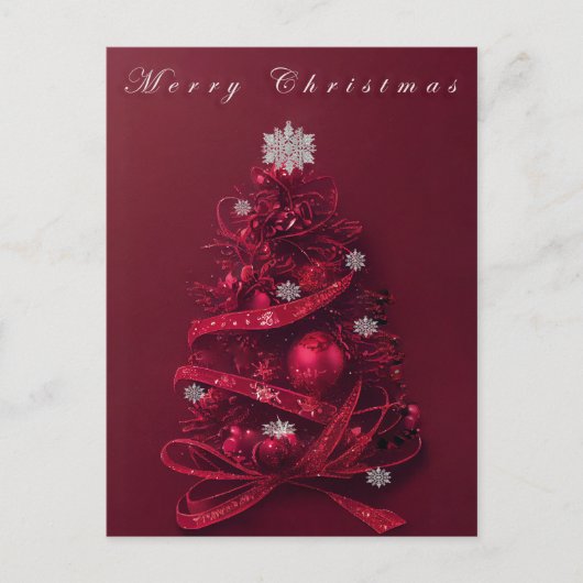ブルゴーニュお洒落ークリスマスツリー ポストカード (正面)