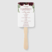 ブルゴーニュかぼちゃ秋の結婚式プログラムファン ハンドファン (裏面)