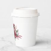 ブルゴーニュかわいらしウオーターカラーフラワー紙カップ 紙コップ (左)