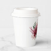 ブルゴーニュかわいらしウオーターカラーフラワー紙カップ 紙コップ (右)