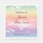 ブルゴーニュきらめく小さな星の赤ちゃんシャワー スタンダードランチョンナプキン (正面)