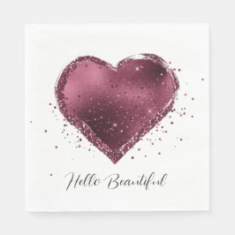 ブルゴーニュさくらんぼグリッタースパークル スタンダードランチョンナプキン