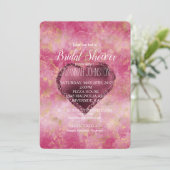 ブルゴーニュさくらんぼグリッターハート 招待状 (スタンド正面)