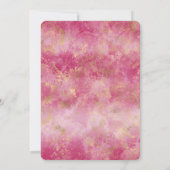 ブルゴーニュさくらんぼピンク金ゴールドブライダルシャワー 招待状 (裏面)