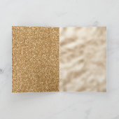 ブルゴーニュさくらんぼ金ゴールドグリッタークリスマスツリー カード (内部)