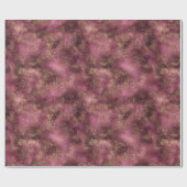 ブルゴーニュさくらんぼ金ゴールドグリッターグリッツ ラッピングペーパー (フラット)